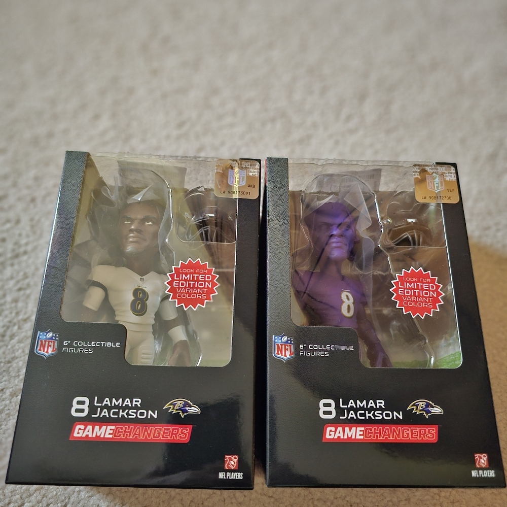 LaMar Jackson game changers 6 inch collectable figure set